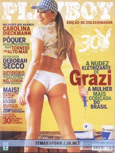 Grazielli Massafera pelada na playboy Agosto de 2005