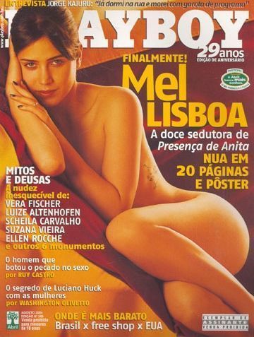 Mel Lisboa pelada na playboy Agosto de 2004