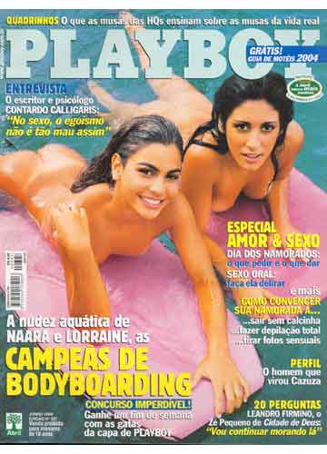 Naara e Lorraine pelada na playboy Junho de 2004